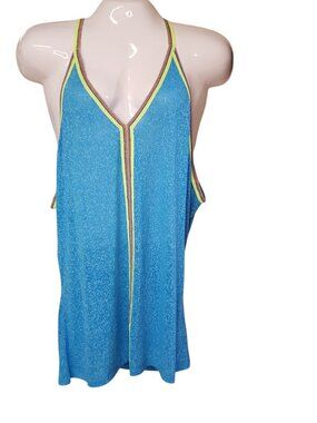 NWT PITUSA Women's Mini Cheetah Sundress Color Blue Size Standard
